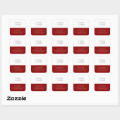 Red Logo Business - Aangepast pakket Vierkante Sticker (Vel)