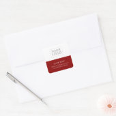 Red Logo Business - Aangepast pakket Vierkante Sticker (Envelop)
