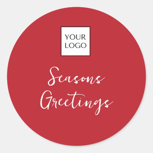 Red Logo Promotional Ronde Sticker (Voorkant)