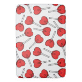 Red Lollipops, Heart Lollipops, Lollipop Pattern Badmat (Voorkant Verticaal)