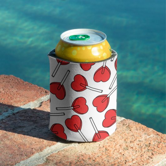 Red Lollipops, Heart Lollipops, Lollipop Pattern Blikjeskoeler (Insitu Zwembad)