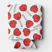Red Lollipops, Heart Lollipops, Lollipop Pattern Blikjeskoeler (Achterkant)