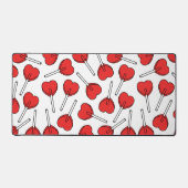 Red Lollipops, Heart Lollipops, Lollipop Pattern Bureaumat (Voorkant)