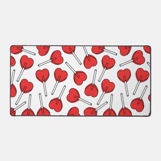 Red Lollipops, Heart Lollipops, Lollipop Pattern Bureaumat (Voorkant)