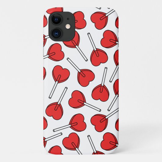 Red Lollipops, Heart Lollipops, Lollipop Pattern Case-Mate iPhone Case (Achterkant)