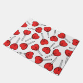 Red Lollipops, Heart Lollipops, Lollipop Pattern Deurmat (Schuin)