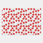 Red Lollipops, Heart Lollipops, Lollipop Pattern Inpakpapier Vel (Voorkant 3)