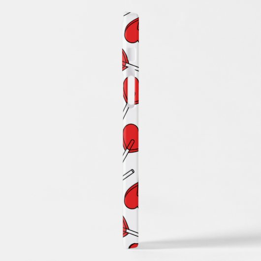 Red Lollipops, Heart Lollipops, Lollipop Pattern iPhone Hoesje (Linkerkant)