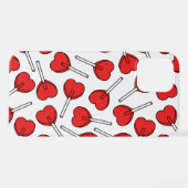 Red Lollipops, Heart Lollipops, Lollipop Pattern iPhone Hoesje (Achterkant horizontaal)
