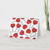 Red Lollipops, Heart Lollipops, Lollipop Pattern Kaart (Voorkant)
