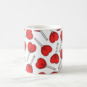 Red Lollipops, Heart Lollipops, Lollipop Pattern Koffiemok (Center)