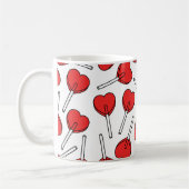 Red Lollipops, Heart Lollipops, Lollipop Pattern Koffiemok (Links)