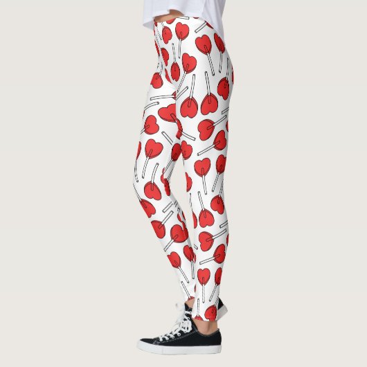 Red Lollipops, Heart Lollipops, Lollipop Pattern Leggings (Links)