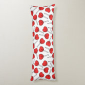 Red Lollipops, Heart Lollipops, Lollipop Pattern Lichaamskussen (Achterkant (Verticaal))