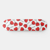 Red Lollipops, Heart Lollipops, Lollipop Pattern Persoonlijk Skateboard (Horizontaal)