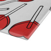 Red Lollipops, Heart Lollipops, Lollipop Pattern Snijplank (Hoek)