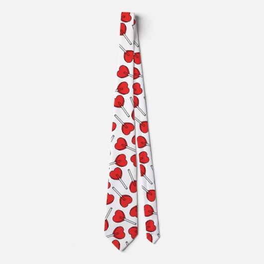 Red Lollipops, Heart Lollipops, Lollipop Pattern Stropdas (Voorkant)