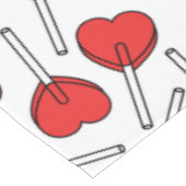 Red Lollipops, Heart Lollipops, Lollipop Pattern Tafelkleed (Gekanteld)