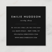 Red Lollipops, Heart Lollipops, Lolly, Candy Shop Vierkante Visitekaartje (Achterkant)