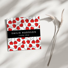 Red Lollipops, Heart Lollipops, Lolly, Candy Shop