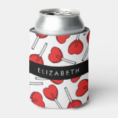 Red Lollipops, Heart Lollipops, Lolly, Your Name Blikjeskoeler (Blikje Voorkant)