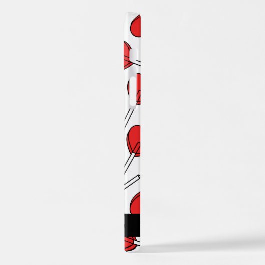 Red Lollipops, Heart Lollipops, Lolly, Your Name iPhone Hoesje (Linkerkant)