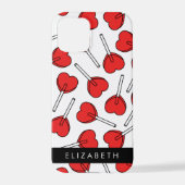 Red Lollipops, Heart Lollipops, Lolly, Your Name iPhone Hoesje (Achterkant)