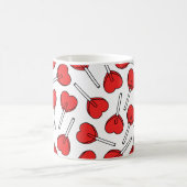 Red Lollipops, Heart Lollipops, Lolly, Your Name Koffiemok (Center)