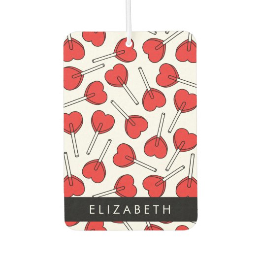 Red Lollipops, Heart Lollipops, Lolly, Your Name Luchtverfrisser (Voorkant)