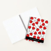 Red Lollipops, Heart Lollipops, Lolly, Your Name Notitieboek (Binnen)