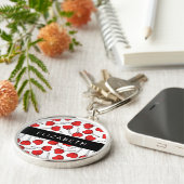 Red Lollipops, Heart Lollipops, Lolly, Your Name Sleutelhanger (Zijkant)