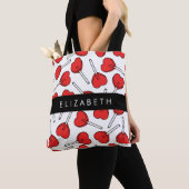 Red Lollipops, Heart Lollipops, Lolly, Your Name Tote Bag (Dichtbij)