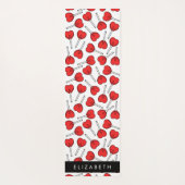 Red Lollipops, Heart Lollipops, Lolly, Your Name Yogamat (Achterkant)