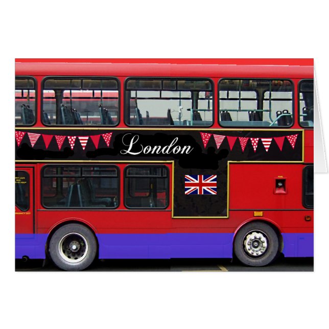 Red London Bus Double Decker (Voorkant Horizontaal)