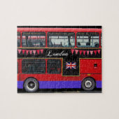 Red London Bus Double Decker Legpuzzel (Horizontaal)