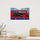 Red London Bus Double Decker Poster (Keuken)
