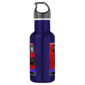 Red London Bus Double Decker Waterfles (Achterkant)