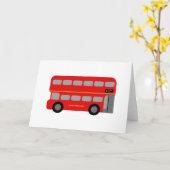 Red London Bus Kaart (Gele Bloem)