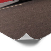 Red London-bus op Whitehall, Londen Engeland Poster (Hoek)