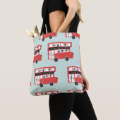 Red London Bus Pattern Tote Bag (Dichtbij)