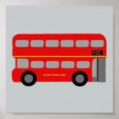 Red London Bus Poster (Voorkant)
