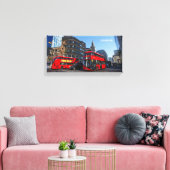 Red London Bus Stretched Canvas Afdrukken (Insitu (Woonkamer))