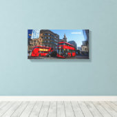 Red London Bus Stretched Canvas Afdrukken (Insitu (Houten vloer))