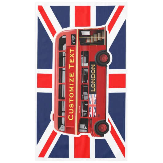 Red London Bus Tafelkleed (Voorkant)