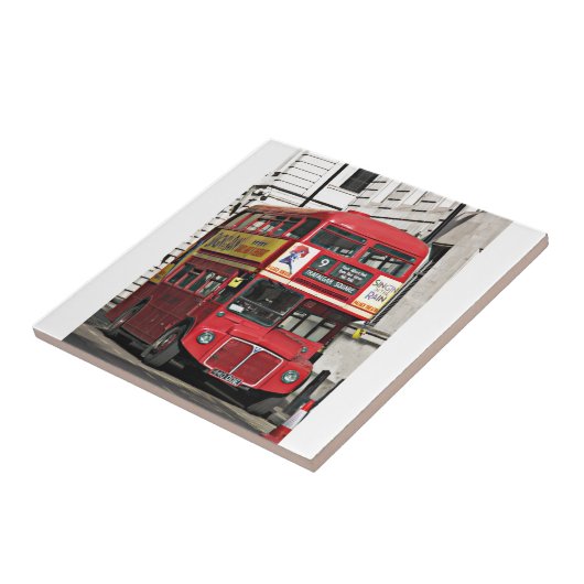 red London Bus Tegeltje (Zijkant)