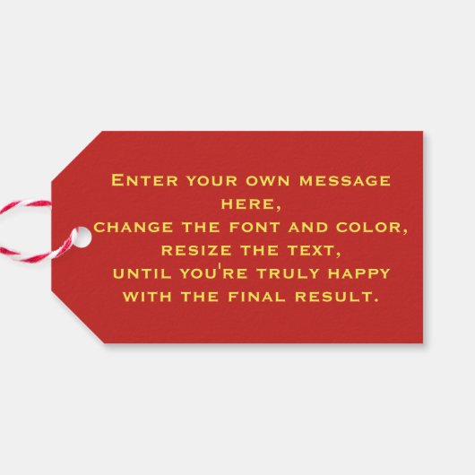 Red London Bus thema Cadeaulabel (Achterkant Horizontaal)