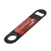 Red London Bus ThMED Speed Flessenopener (Achterkant Gekanteld)