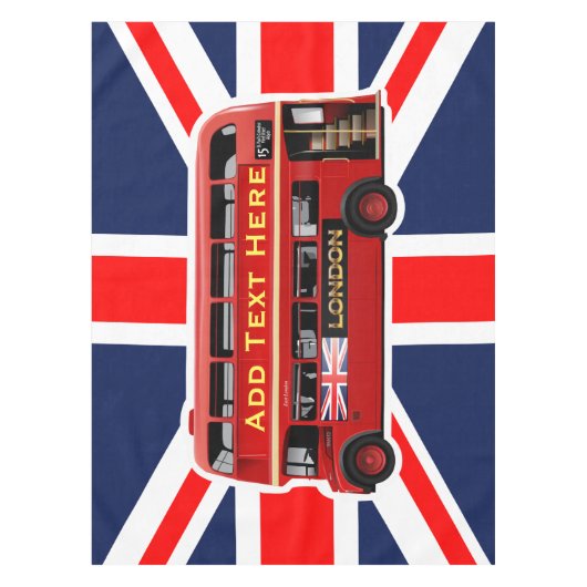 Red London Bus ThMED Tafelkleed (Voorkant)