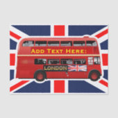 Red London Bus ThMED Tissuepapier (Voorkant)