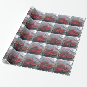 Red London Bus Wrapping Paper Cadeaupapier